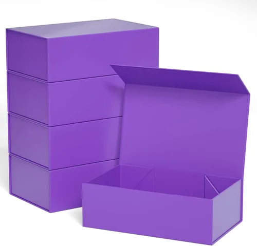 Vista 12 de Caja de regalo negra de 10" x 6" x 3" con tapa de cierre magnético, caja de regalo para regalos, cajas de regalo de dama de honor, caja bonita, caja