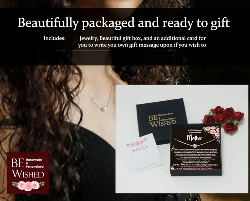 Vista 20 de Be Wished Regalos de condolencias por la pérdida de la madre, regalos conmemorativos llenos de oro para la pérdida de mamá, regalos de duelo, collar