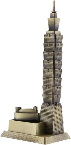 Vista 5 de MERIGLARE Aleación Taipei 101 Torre Edificio Estatua Estatua Modelo Hogar/Oficina Decoración Regalo