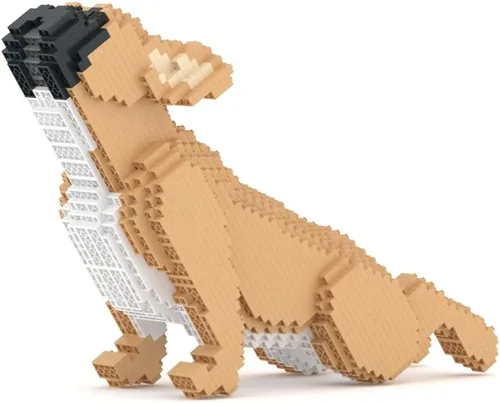 Vista 8 de JEKCA Bulldog francés 05S-M03 Bloques de construcción de plástico para perros Edad 14+