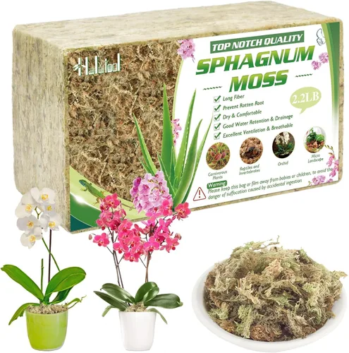 Vista 9 de Halatool - Musgo de esfagnum para plantas, 14 cuartos de galón de largo, secado de fibra de musgo de orquídea