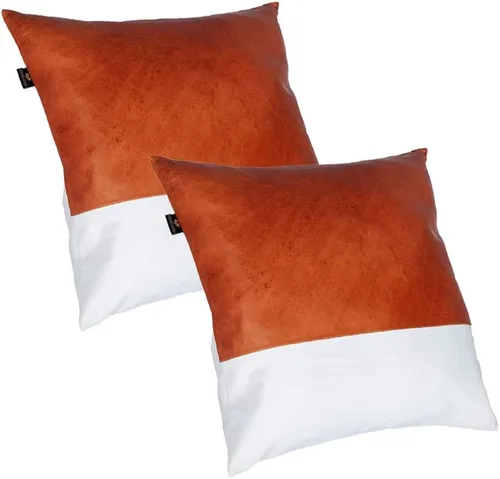 Vista 31 de LL LEATHER LOVERS Funda de almohada de piel de cordero - Funda de cojín para sofá, fundas decorativas para sala de estar y dormitorio, 20 x 20 Negro