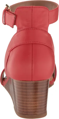 Vista 3 de Aerosoles Sandalias de cuña para mujer, rojo (Red Leather)