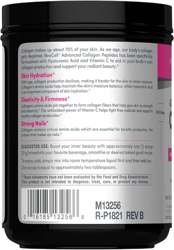 Vista 3 de NeoCell Súper Colágeno en Polvo, Colágeno Plus incluye Vitamina C y Ácido Hialurónico, Promueve el Cabello Saludable, la Piel Hermosa y el Soporte