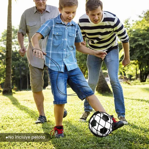 Vista 6 de Soccer Kick Trainer 2 Psc with Return Net - Football Training Equipment for Boys & Girls - Practice Gear Compatible with Size 3 4 5 Balls