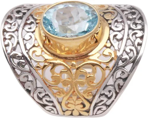 Vista 4 de NOVICA - Anillo de piedra preciosa para niñas y mujeres