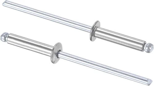 Vista 10 de uxcell Remaches ciegos 304 Acero Inoxidable 0.126 in Diámetro 0.197 in Longitud de Agarre Plata 100pcs