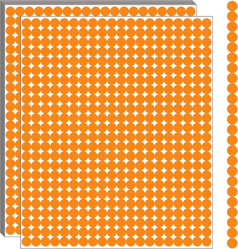 Vista 14 de Calcomanías de punto negro, 1/4 de pulgada, 10000 etiquetas adhesivas