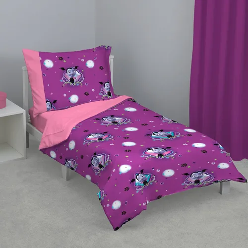 Vista 10 de Disney Ariel Sea Garden - Juego de cama para niños pequeños de 4 piezas - Edredón, sábana bajera, sábana encimera, funda de almohada reversible