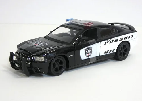 Vista 5 de Nuevo Ray Dodge Charger Pursuit Carro de policía fundido a troquel escala 1/24