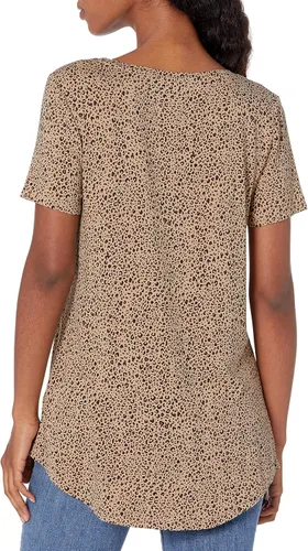 Vista 3 de Tienda Essentials Túnica de manga corta con cuello en V para mujer (disponible en tallas grandes), varios paquetes