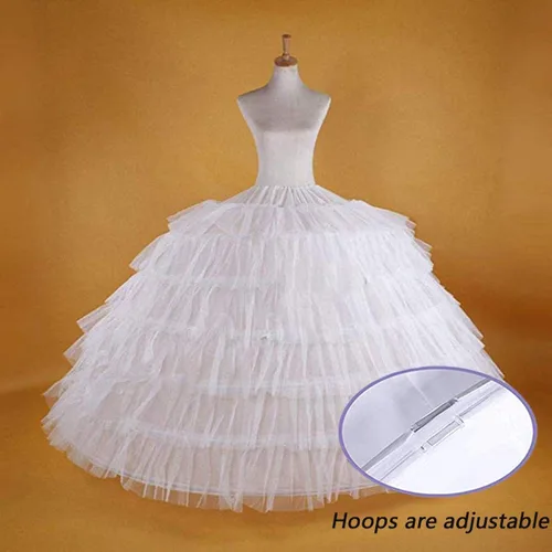 Vista 3 de YUAKOU Enagua de tul para mujer Crinoline Half Slip Underskirt para vestido de novia