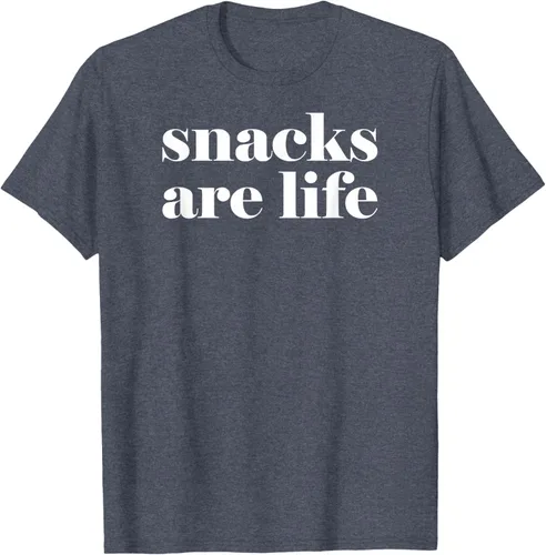 Vista 52 de Snacks Are Life - Camiseta divertida para amantes de los aperitivos, Negro