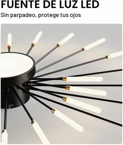 Vista 7 de Luz de Techo LED Moderna, Lámparas de Techo con Forma de Flor, Luces de Techo Empotradas, Candelabro de Montaje al Ras, Lámparas de Techo de Metal