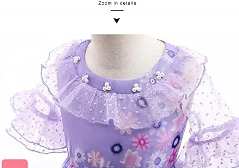 Vista 4 de Vestidos de disfraces para niños disfraz de Mirabel Isabela Pepa o Luisa Madrigal