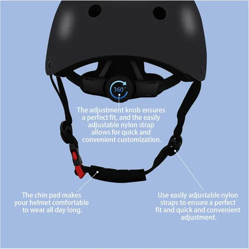 Vista 3 de Casco de bicicleta ajustable con gradiente de color para niños con set de rodilleras y coderas Equipo de seguridad multideporte para niños y niñas