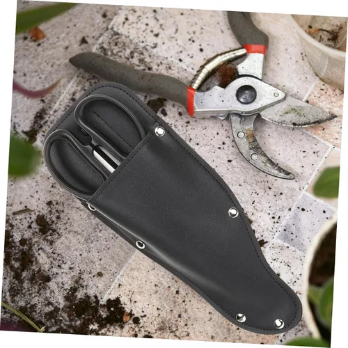 Vista 6 de Happyyami Pinza de podadora de cuero para tijera, abrazaderas de inglete para recortar alicates, soporte para herramientas de caza, protector