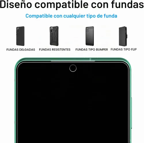 Vista 4 de Power Theory Protector de pantalla diseñado para Samsung Galaxy S20 FE 5G / 4G, vidrio templado [dureza 9H], kit de fácil instalación, 99% HD libre