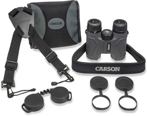 Vista 6 de Carson - Binoculares de serie 3D impermeables de alta definición para caza, avistaje de aves, camping, vigilancia, excursionismo, safari, eventos