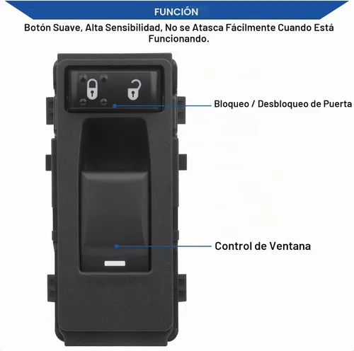 Vista 3 de Obaee Interruptor de ventana lateral del lado del pasajero Compatible con 2006-2017 Chrysler 200/300/Aspen/Cirrus/Sebring, Dodge