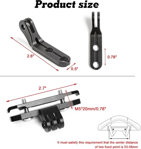 Vista 2 de Xotic Tech - Abrazadera para sillín de bicicleta compatible con Garmin Varia RCT715 Combo de montaje de luz trasera, ajuste universal, tipo B