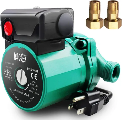 Vista 14 de BACOENG Bomba de recirculación de agua caliente con bridas de 110 V, bomba de circulación NPT conmutable de 3 velocidades de 1 pulgada