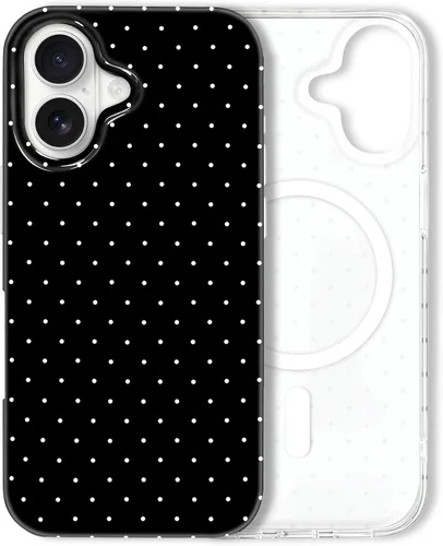 Vista 107 de Hython Funda para iPhone Air, diseño estético de lunares lindos, funda simple de 6.5 pulgadas, delgada, antiarañazos, parachoques de TPU suave, a