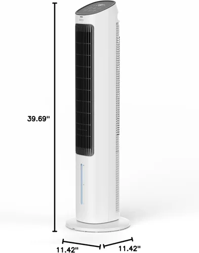 Vista 2 de DREO Ventiladores de refrigeración que soplan aire frío, enfriador de aire evaporativo de 40 pulgadas, ventilador de torre actualizado 2023