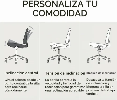Vista 6 de HON Volt Silla ergonómica de oficina, sin brazos, silla de escritorio de Parte trasera de tela