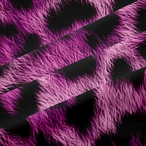 Vista 6 de Feelyou Purple Leopard Print Blackout Curtains Black Wild Safari Darkening Drapes for Bedroom Living Room Decor Cheetah Fur Wildlife Thermal