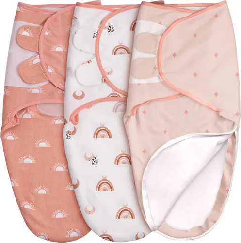 Vista 21 de GLLQUEN BABY Sacos de Dormir Envolventes Orgánicos para Recién Nacidos - Envolturas para Bebés de 0-3 Meses, Paquete de 3 Sacos Envolventes