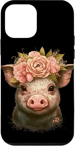 Vista 16 de Pig with Leopard Headband Flower Cute Pig Lover Case for iPhone 17
