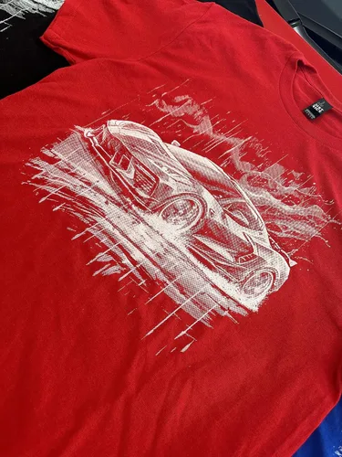 Vista 4 de Ink Trendz Camiseta C8 Matrix Next Generation Corvette Racing Graphic Cuello redondo unisex