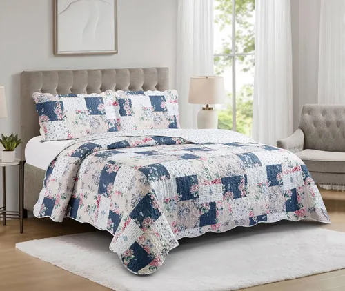 Vista 24 de Brilliant Sunshine Juego de edredón clásico de 2 piezas con 1 funda, reversible, suave y ligera, para todas las estaciones, individual, beige