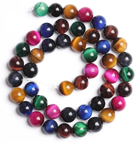 Vista 117 de 4MM 88 piezas de cuentas sueltas de piedra natural verde turquesa africana para hacer pulseras y collares de bricolaje
