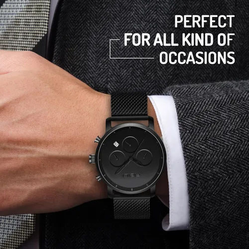Vista 6 de FIZILI Reloj de pulsera minimalista de moda para hombre, impermeable, relojes simples ultra finos