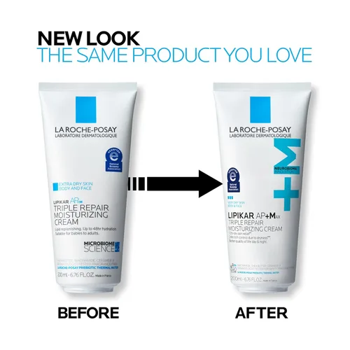Vista 8 de La Roche-Posay Lipikar AP+ - Crema hidratante triple reparadora, loción facial y corporal para pieles secas y sensibles, hidratante con manteca