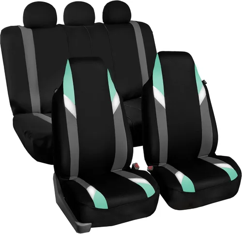 Vista 24 de FH Group Tres filas de 7 plazas, fundas de asiento modernistas de alta calidad, se adaptan a la mayoría de automóviles, camiones, SUV y camionetas