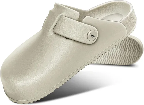Vista 17 de KEMISANT Zuecos para Mujeres, Cómodas Sandalias Mules Pantuflas Zapatos de Enfermera y Jardín Unisex para Hombres Soporte Acolchado