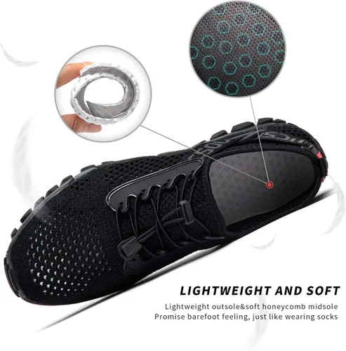 Vista 3 de SOBASO Zapatos de agua para mujer, secado rápido, senderismo, natación, playa, río, zapatos para pesca, deportes acuáticos, buceo, vela, viajes