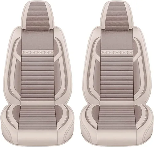 Vista 7 de Funda de asiento de automóvil compatible con Audi A1 Sportback 2010-2015, cobertura completa, transpirable e impermeable, cojín de asiento de Beige