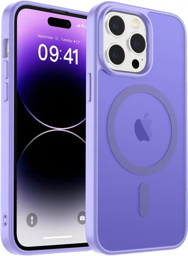 Vista 54 de zapica Funda magnética para iPhone Air, con protector de pantalla de vidrio templado, compatible con MagSafe, translúcida mate, a prueba de golpes