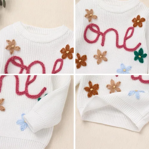 Vista 84 de Suéter de primer cumpleaños para bebés y niñas de un año de edad, sesión de fotos, otoño e invierno