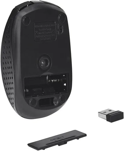 Vista 5 de Mouse inalámbrico de 2.4 GHz, negro, portátil, receptor USB, rango de 33 pies, peso de 0.71 oz, diseño cómodo, fácil de usar