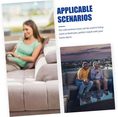 Vista 8 de ARTIBETTER 2 fundas para reposabrazos de sherpa, fundas para sofá, fundas elásticas para reposabrazos de sofá, fundas protectoras para sillón