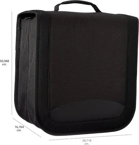 Vista 6 de Amazon Basics Carpeta de almacenamiento portátil de poliéster para CD/DVD, capacidad 400, color negro