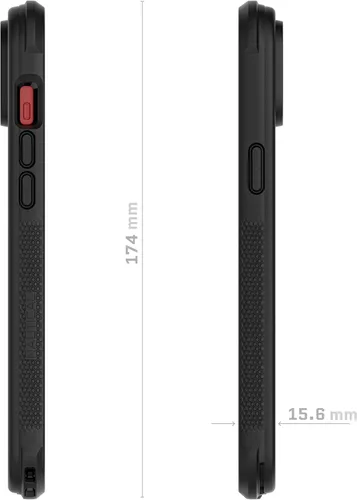 Vista 9 de Ghostek NAUTICAL - Funda impermeable para iPhone 14 Plus con protector de pantalla, clip para cinturón, imanes MagSafe, a prueba de golpes, Negro