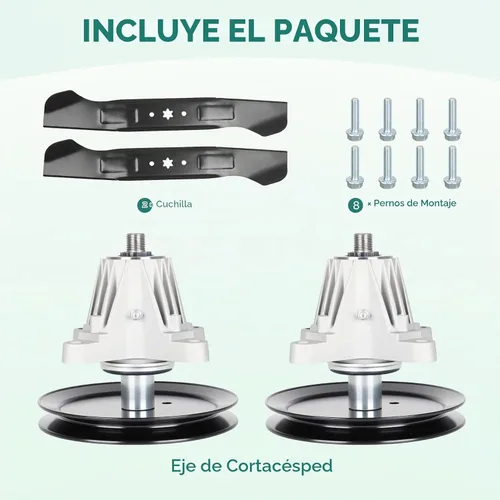 Vista 3 de Kit de reconstrucción de cubierta de 46 pulgadas, reemplaza el husillo 918-06977 para MTD Cub Cadet XT1-LT46 XT2-LX46 T225 T240 T2800 T3100 T8600