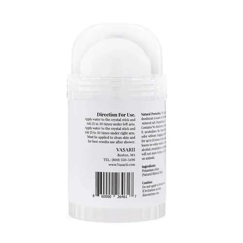 Vista 7 de nakd. Thai Crystal Deodorant Stone – 2 barras desodorantes de cristal de sal, 4.25 oz. Regular + 2.5 oz. Tamaño de viaje, totalmente natural, sin