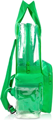 Vista 58 de DALIX Bolsas de mochila transparentes de plástico liso dorado